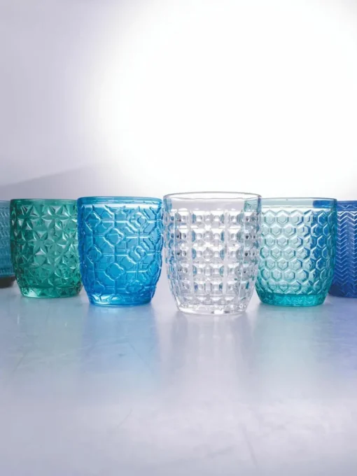 Wassergläser Bicchieri mit Strukturmuster, 6er-Set