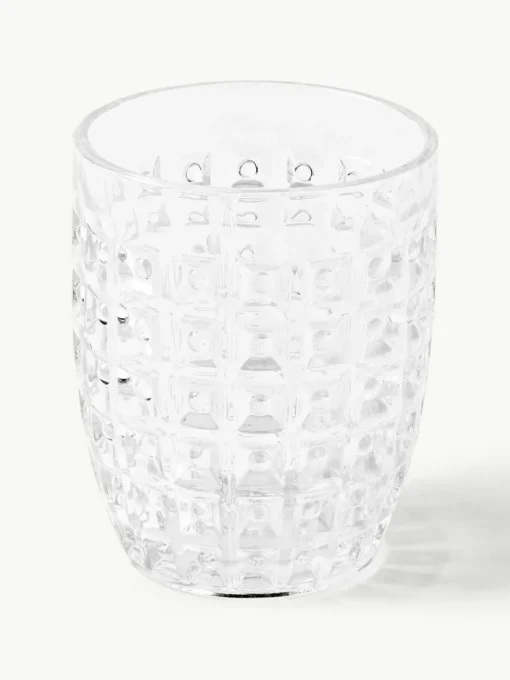 Wassergläser Geometrie mit Strukturmuster, 6er-Set