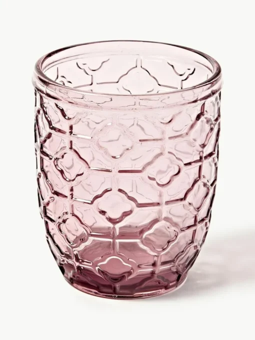 Wassergläser Geometrie mit Strukturmuster, 6er-Set