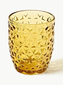 Wassergläser Geometrie mit Strukturmuster, 6er-Set