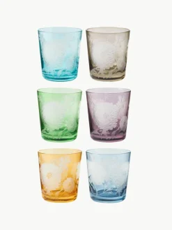 Wassergläser Peony, 6er-Set