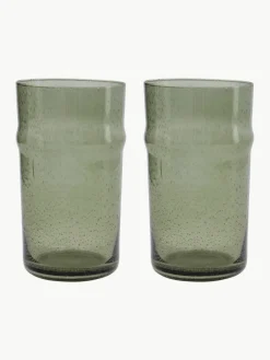 Wassergläser Rain mit Luftblasen, 2 Stück