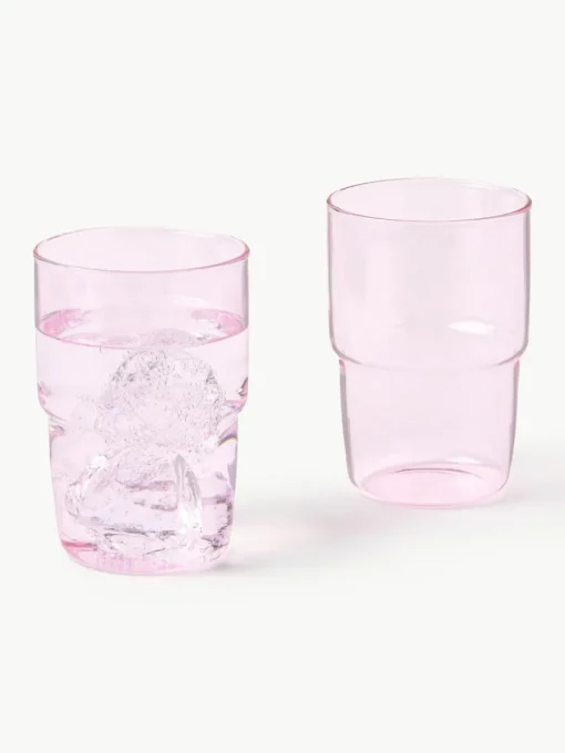 Wassergläser Torino aus Borosilikatglas, 2 Stück