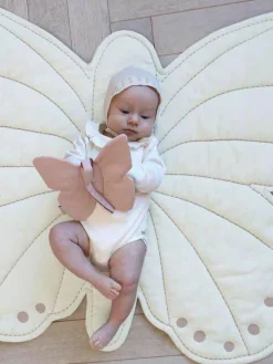 Wattierte Spieldecke Butterfly aus Bio-Baumwolle
