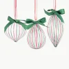 Weihnachtsbaumanhänger Stripe Trans, 12er-Set
