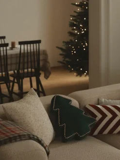 Weihnachtsbaum-Dekokissen Ziva aus Samt