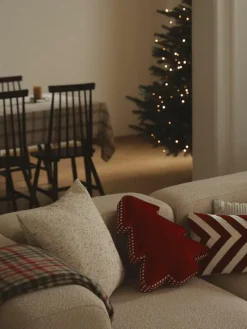 Weihnachtsbaum-Dekokissen Ziva aus Samt