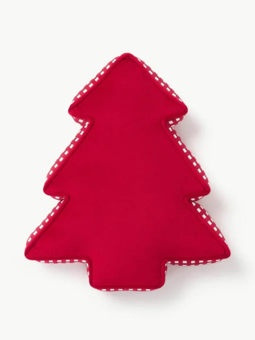 Weihnachtsbaum-Dekokissen Ziva aus Samt