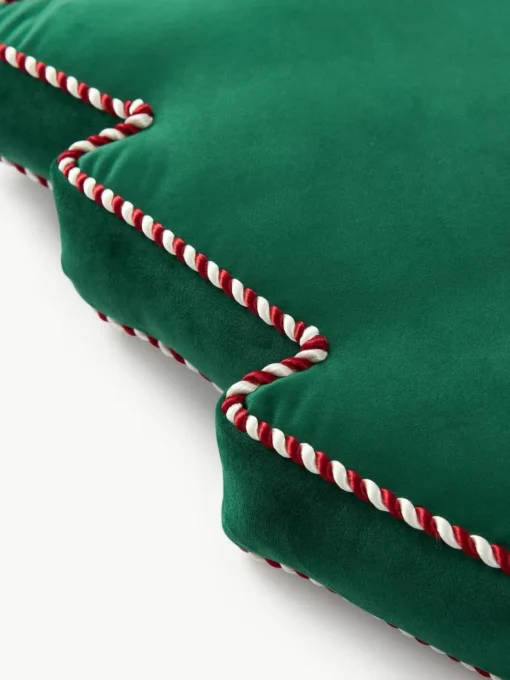 Weihnachtsbaum-Dekokissen Ziva aus Samt