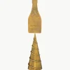 Weihnachtsbaumspitze Champagne aus Messing