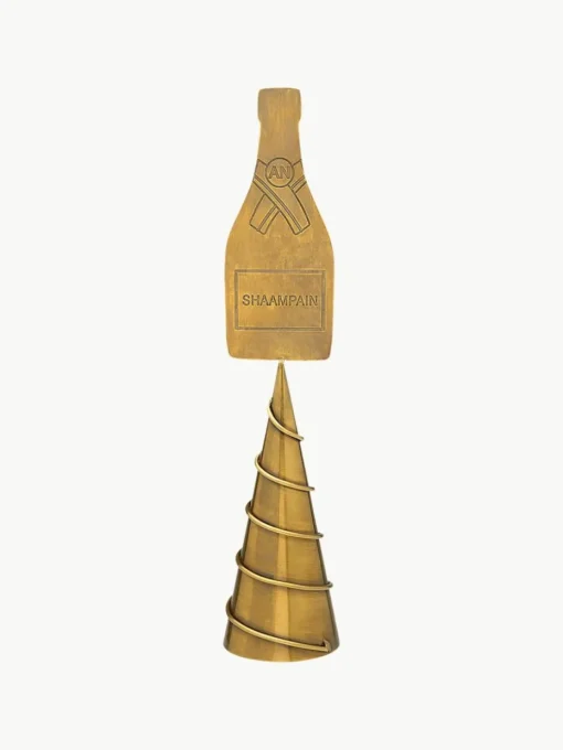 Weihnachtsbaumspitze Champagne aus Messing