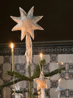 Weihnachtsbaumspitze Vela aus Baumwolle