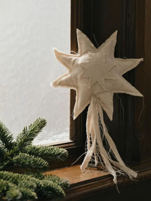 Weihnachtsbaumspitze Vela aus Baumwolle
