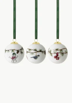 Weihnachtskugel Hammershøi aus Porzellan, 3er-Set