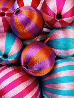 Weihnachtskugeln Corded, 2 Stück, in verschiedenen Größen