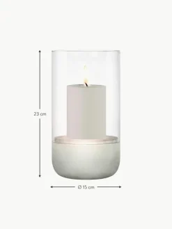 Windlicht Calma aus Glas, H 23 cm