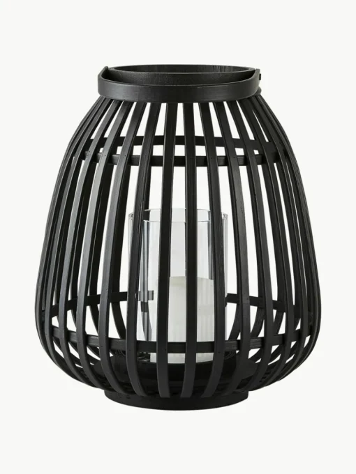 Windlicht Teresa aus Bambus, H 30 cm
