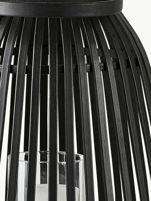 Windlicht Teresa aus Bambus, H 30 cm