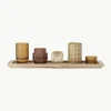 Windlichter Elviena mit Holztablett, 6er-Set