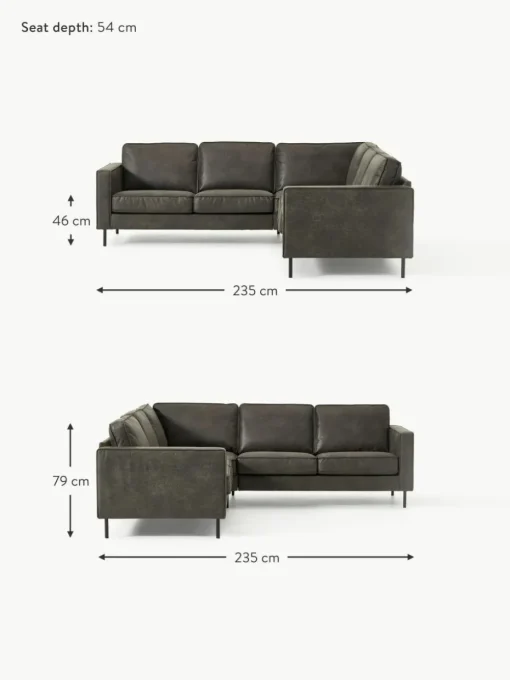 Wohnlandschaft Hunter aus recyceltem Leder