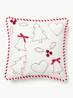Woll-Dekokissen Jova mit winterlichem Motiv