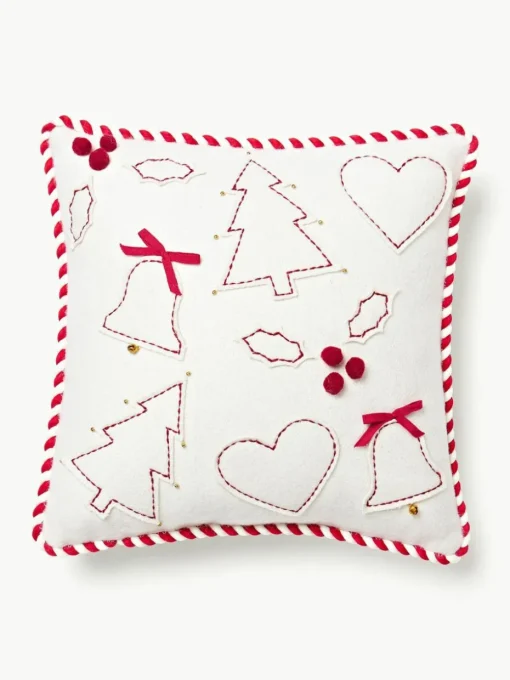Woll-Dekokissen Jova mit winterlichem Motiv