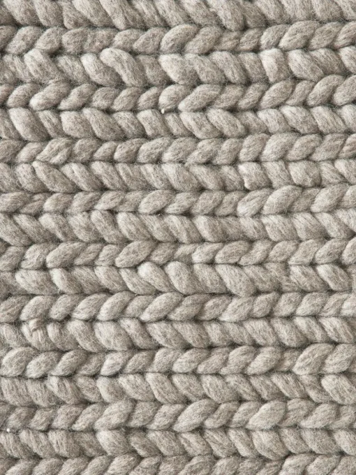 Wollteppich Bruna mit geflochtener Struktur