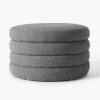 XL Bouclé-Hocker Alto mit Stauraum