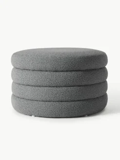 XL Bouclé-Hocker Alto mit Stauraum