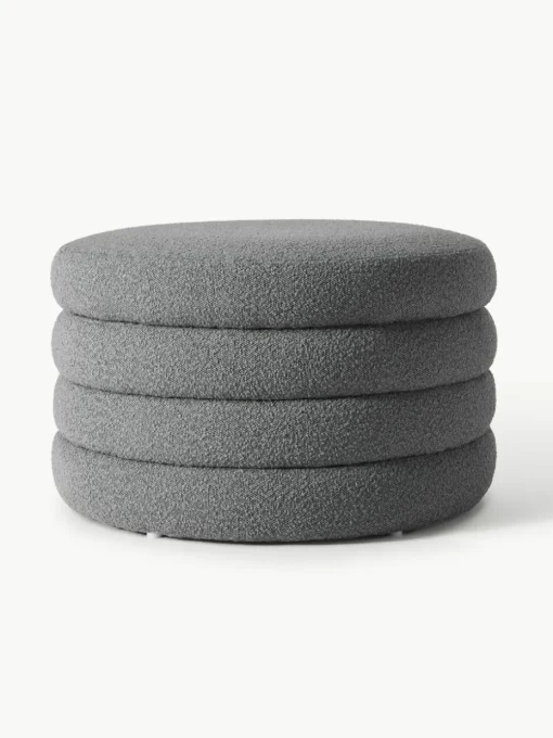 XL Bouclé-Hocker Alto mit Stauraum