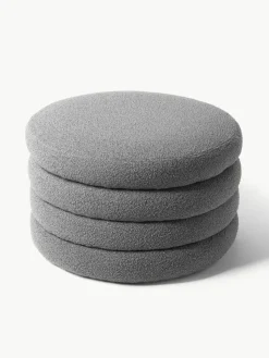 XL Bouclé-Hocker Alto mit Stauraum