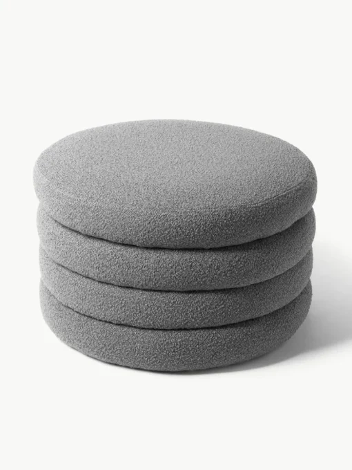 XL Bouclé-Hocker Alto mit Stauraum