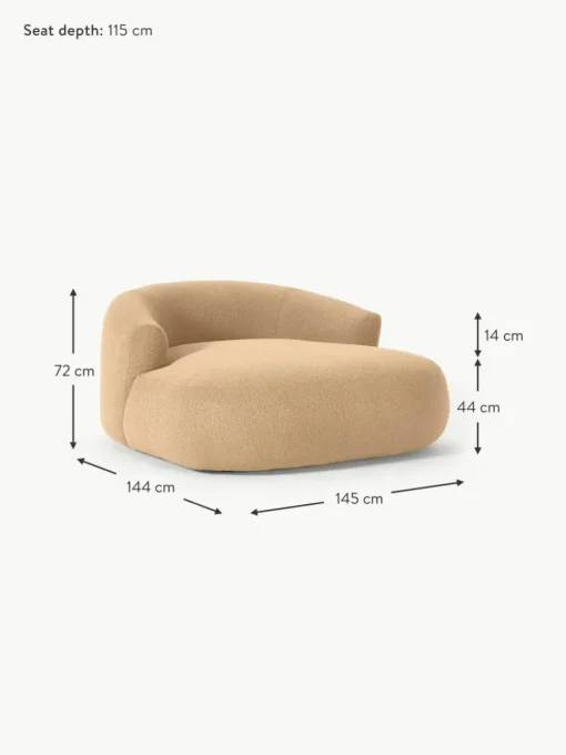 XL Bouclé-Loungesessel Sofia