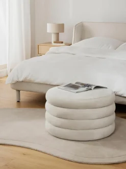 XL Samt-Hocker Alto mit Stauraum