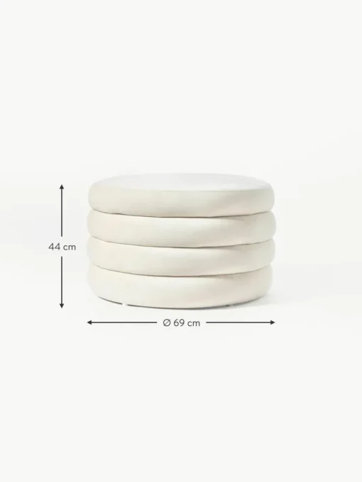 XL Samt-Hocker Alto mit Stauraum