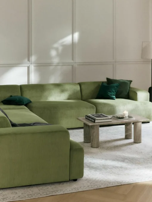 XL-Ecksofa Melva aus Cord