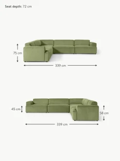 XL-Ecksofa Melva aus Cord