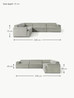 XL-Ecksofa Melva aus Cord