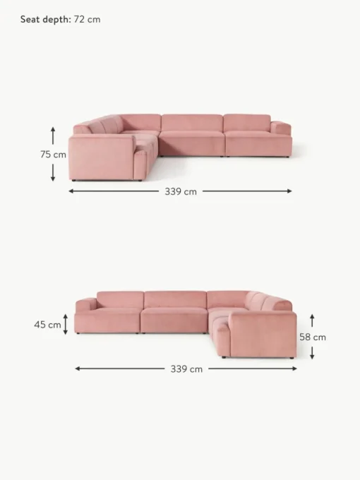 XL-Ecksofa Melva aus Cord