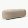 XL-Hocker Alba aus Teddy-Bouclé