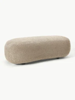 XL-Hocker Alba aus Teddy-Bouclé