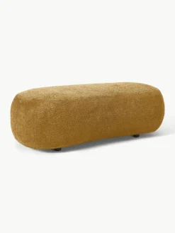 XL-Hocker Alba aus Teddy-Bouclé