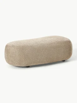 XL-Hocker Alba aus Teddy-Bouclé