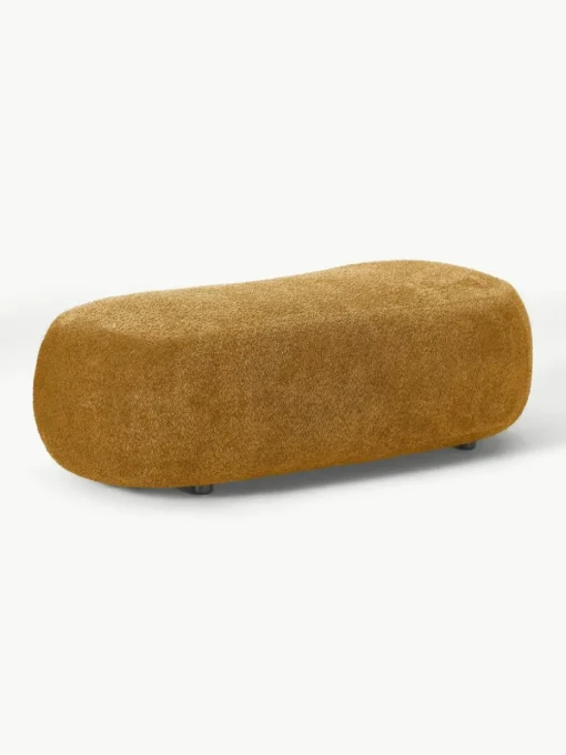 XL-Hocker Alba aus Teddy-Bouclé