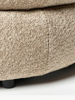 XL-Hocker Alba aus Teddy-Bouclé