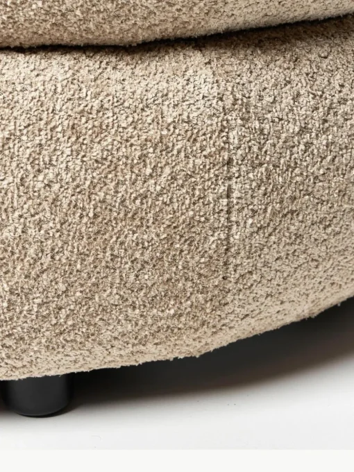 XL-Hocker Alba aus Teddy-Bouclé