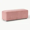 XL-Hocker Melva aus Cord, B 116 x T 42 cm