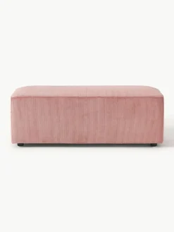 XL-Hocker Melva aus Cord, B 116 x T 42 cm
