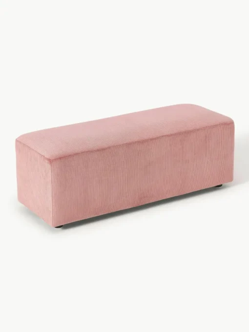 XL-Hocker Melva aus Cord, B 116 x T 42 cm