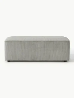 XL-Hocker Melva aus Cord, B 116 x T 42 cm